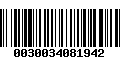 Código de Barras 0030034081942