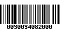 Código de Barras 0030034082000