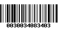 Código de Barras 0030034083403