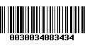 Código de Barras 0030034083434