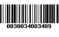 Código de Barras 0030034083489