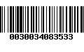 Código de Barras 0030034083533