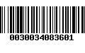 Código de Barras 0030034083601