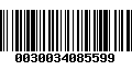 Código de Barras 0030034085599