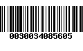 Código de Barras 0030034085605