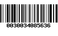 Código de Barras 0030034085636