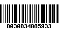 Código de Barras 0030034085933