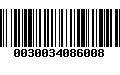 Código de Barras 0030034086008