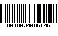 Código de Barras 0030034086046