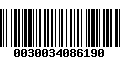 Código de Barras 0030034086190