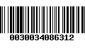 Código de Barras 0030034086312