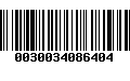 Código de Barras 0030034086404