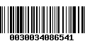 Código de Barras 0030034086541