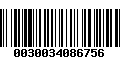 Código de Barras 0030034086756