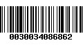 Código de Barras 0030034086862