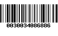 Código de Barras 0030034086886