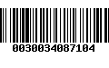 Código de Barras 0030034087104