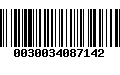 Código de Barras 0030034087142