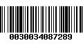 Código de Barras 0030034087289