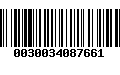 Código de Barras 0030034087661