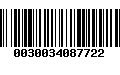 Código de Barras 0030034087722