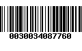 Código de Barras 0030034087760