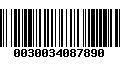 Código de Barras 0030034087890