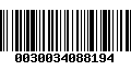 Código de Barras 0030034088194