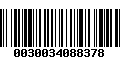 Código de Barras 0030034088378