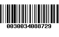 Código de Barras 0030034088729