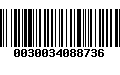 Código de Barras 0030034088736