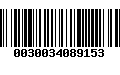 Código de Barras 0030034089153