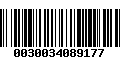 Código de Barras 0030034089177