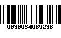 Código de Barras 0030034089238