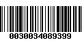 Código de Barras 0030034089399