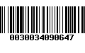 Código de Barras 0030034090647