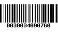 Código de Barras 0030034090760