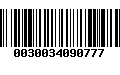 Código de Barras 0030034090777