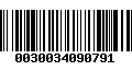 Código de Barras 0030034090791