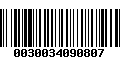 Código de Barras 0030034090807