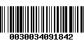 Código de Barras 0030034091842