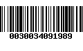 Código de Barras 0030034091989