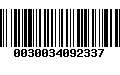 Código de Barras 0030034092337