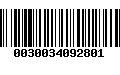 Código de Barras 0030034092801