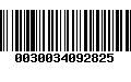 Código de Barras 0030034092825