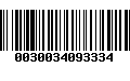 Código de Barras 0030034093334