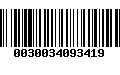 Código de Barras 0030034093419