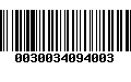 Código de Barras 0030034094003