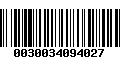 Código de Barras 0030034094027