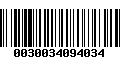 Código de Barras 0030034094034